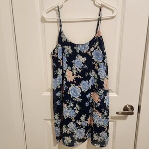 Blue floral dress